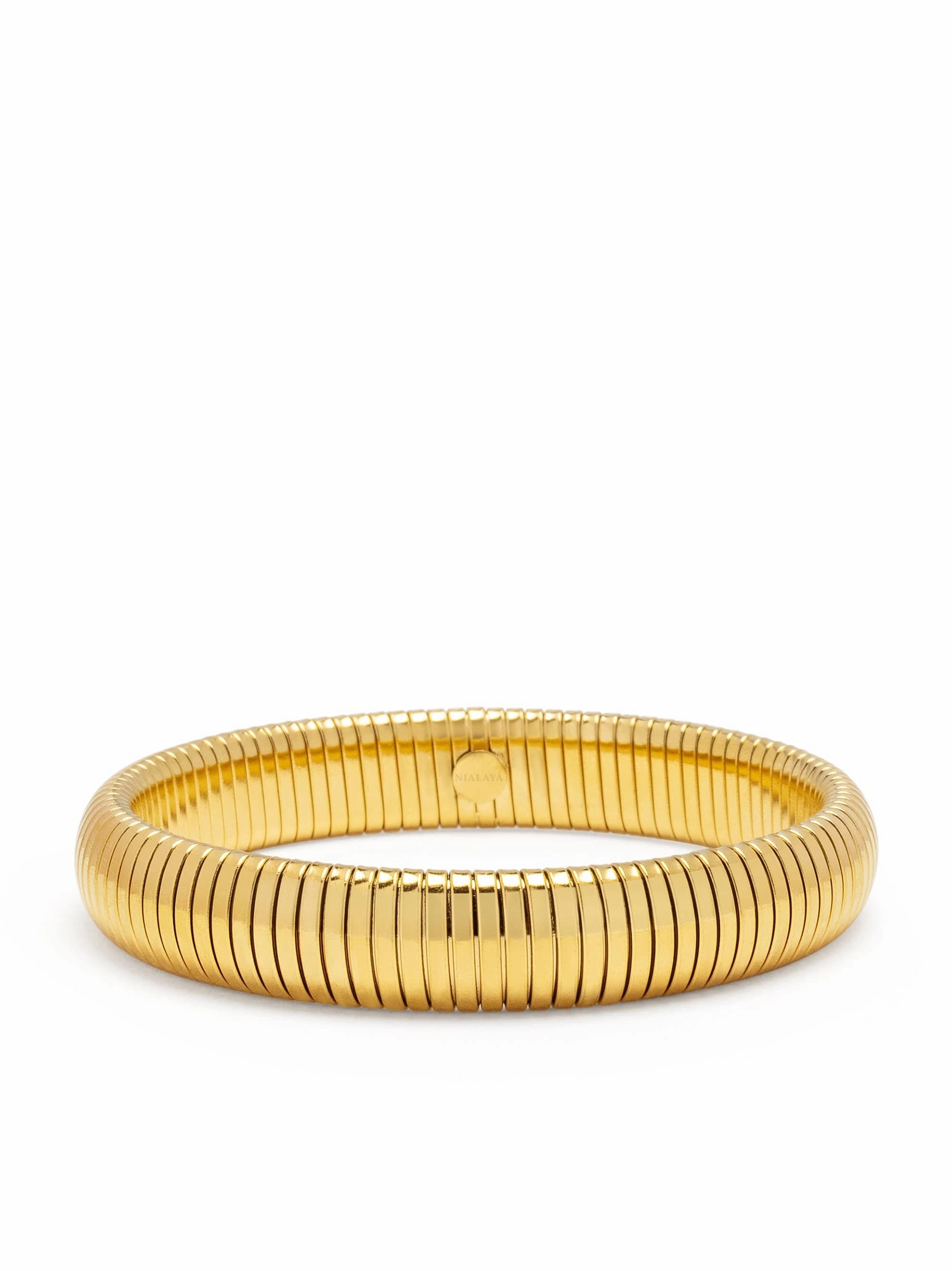 12mm Women's Gold Stretch Bangle