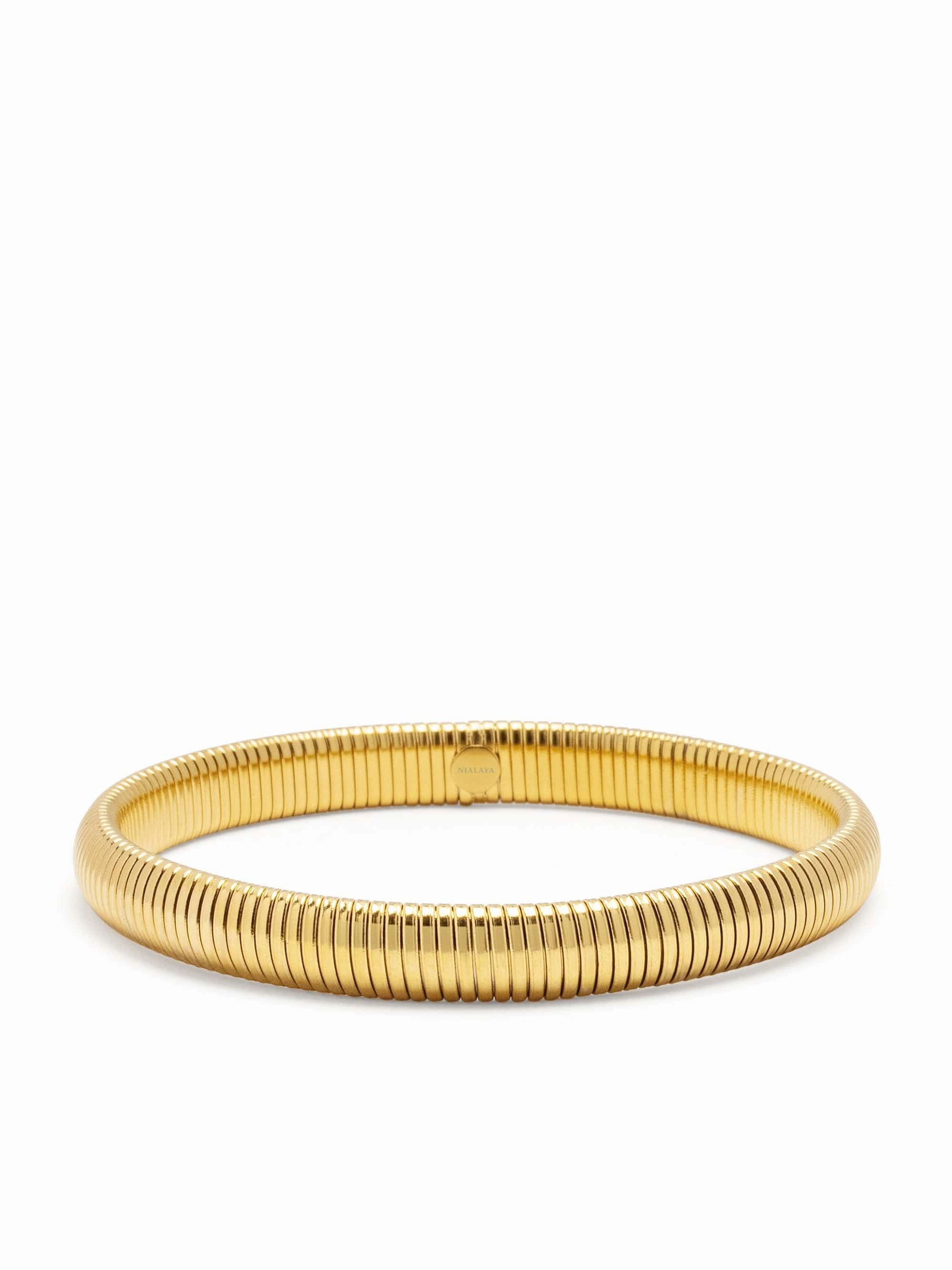 8mm Women's Gold Stretch Bangle