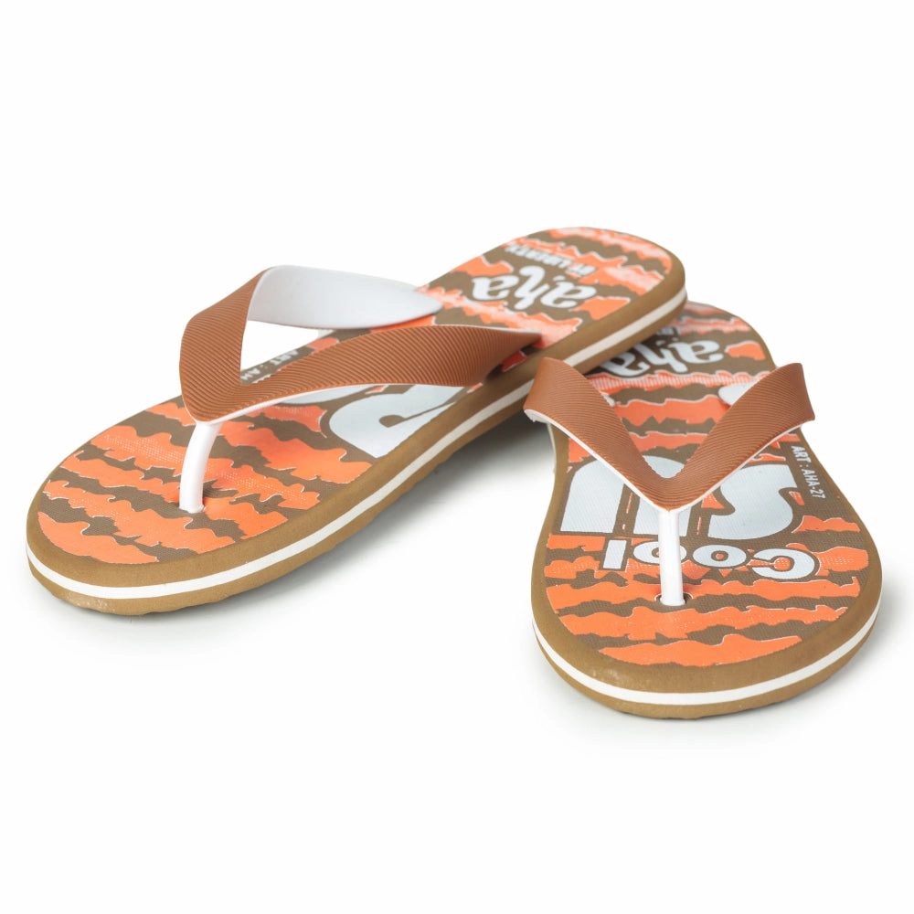 A-HA By Casual Orange Flip-Flops For Men AHA-27 By Liberty