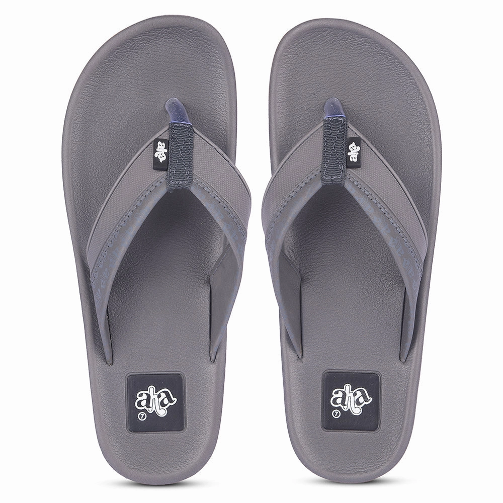 A-HA Casual Grey Flip Flops For Men ANCO-03 By Liberty