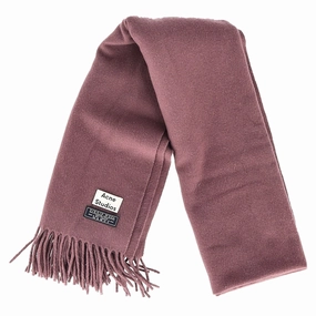 Acne Studios Fringed Scarf in Rose Wool