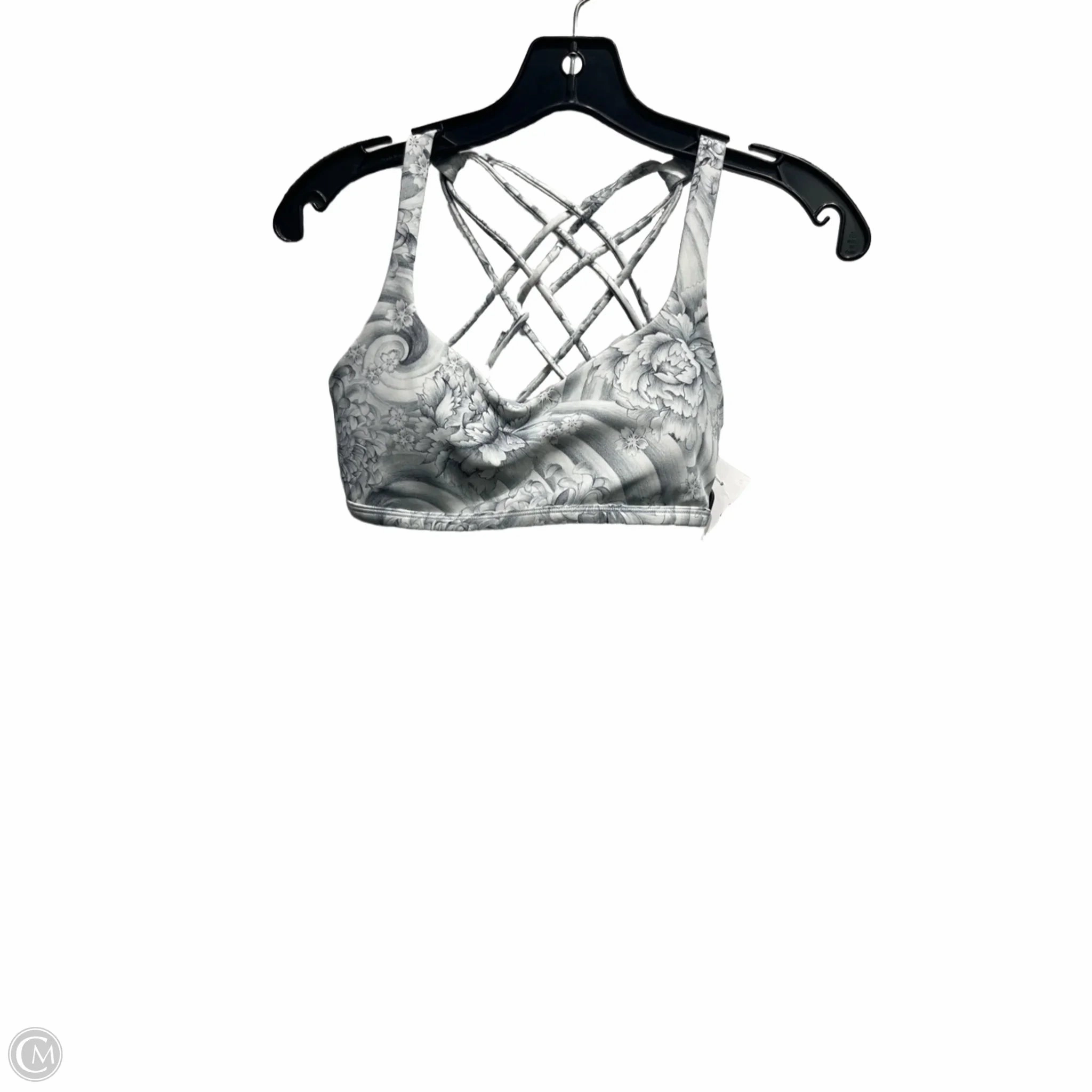 Athletic Bra By Lululemon In Grey & White. Size: 6