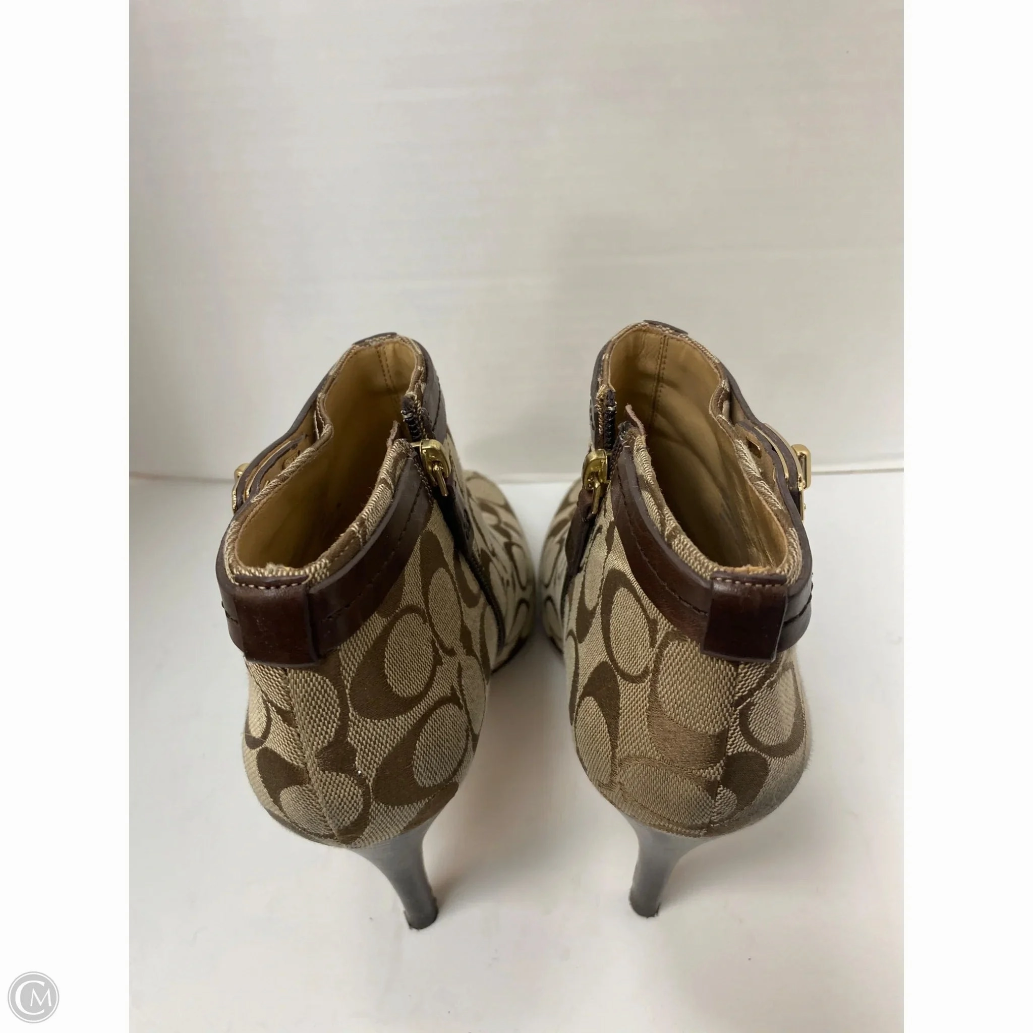 Boots Designer By Coach In Brown, Size: 9