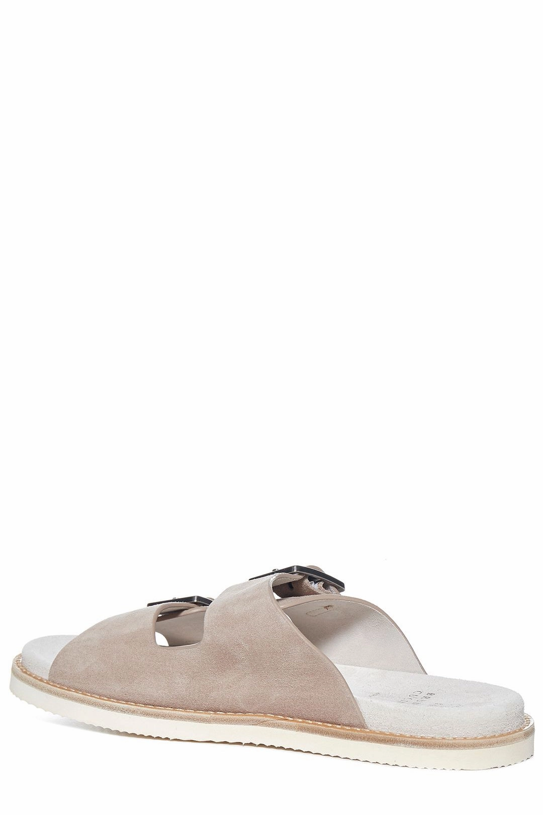 Brunello Cucinelli Open Toe Buckle Slides