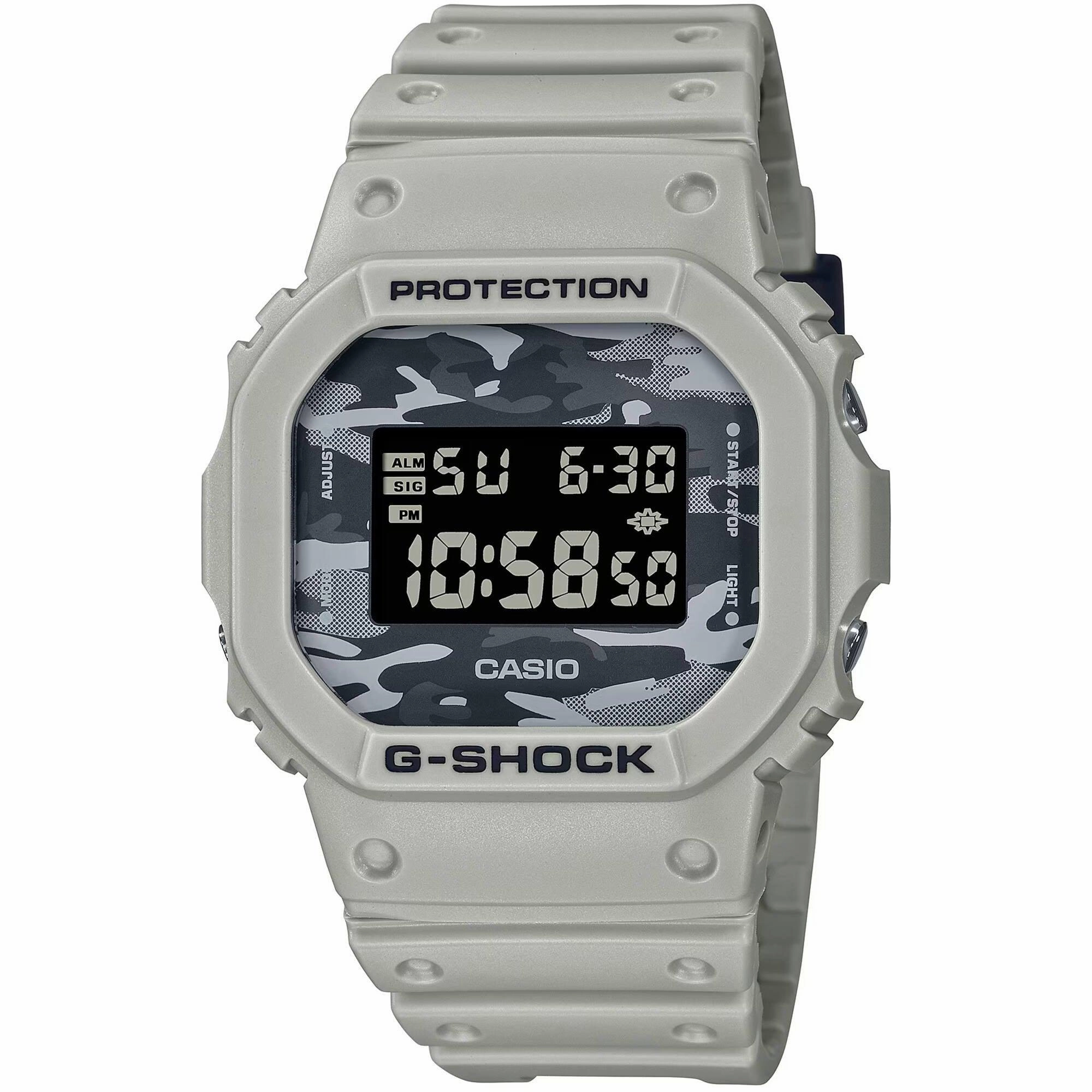 Casio Men's Digital Watch - G-Shock 5600 Series Alarm Camouflage Dial | DW5600CA-8
