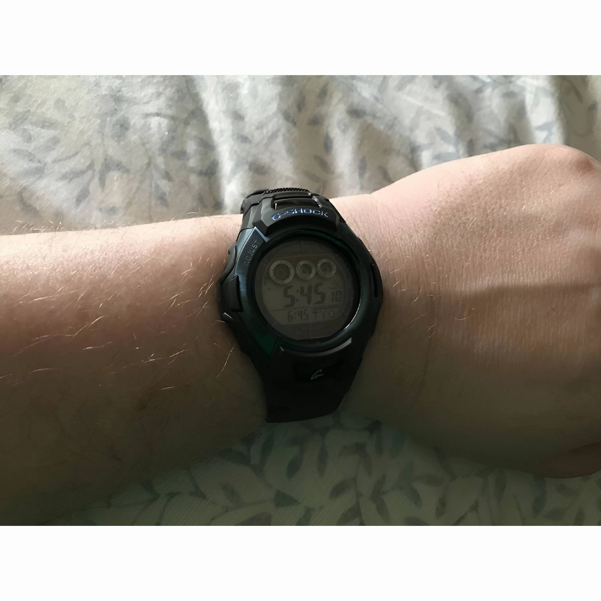 Casio Men's Digital Watch - G-Shock World Time Black Resin Strap Alarm | GWM500F-2