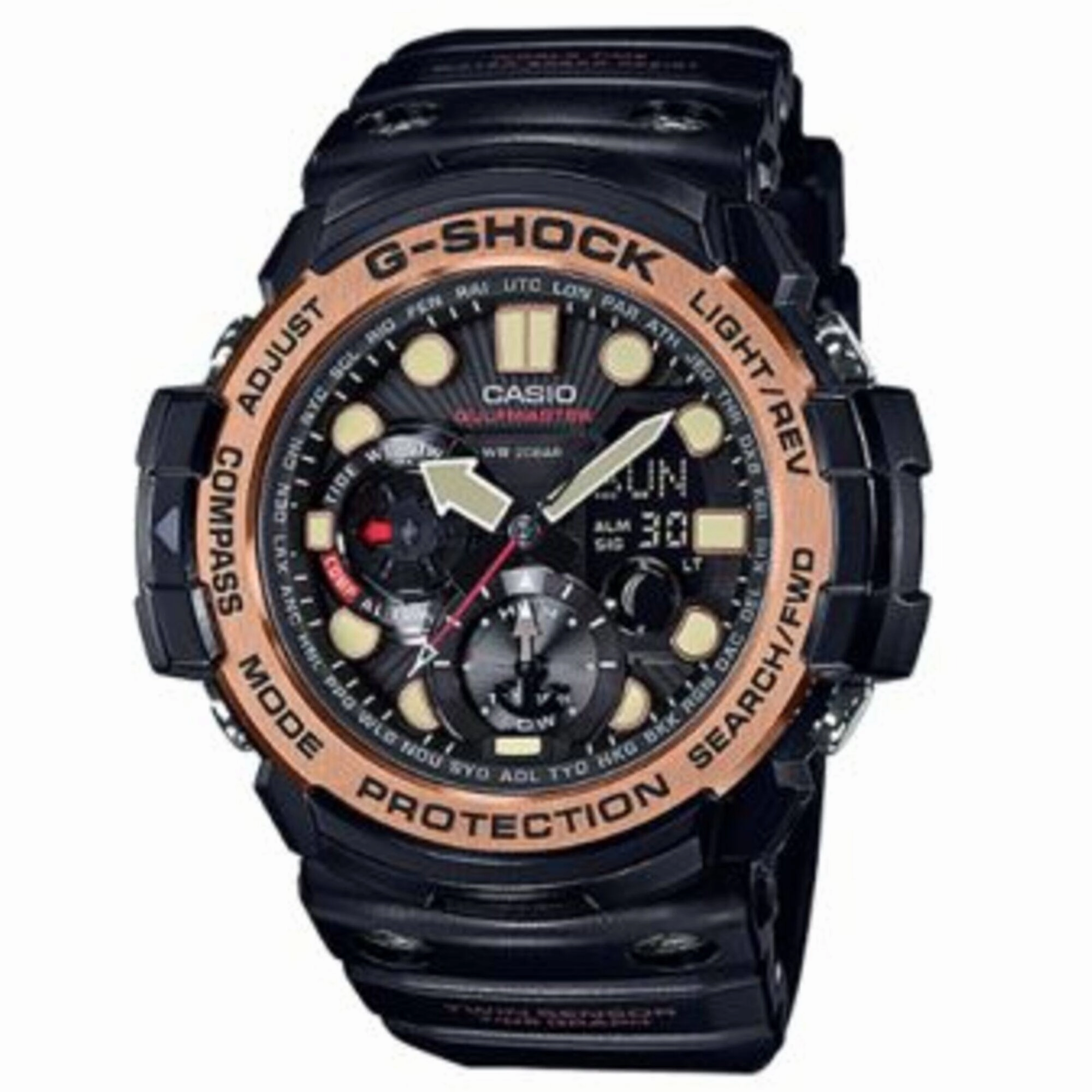 Casio Men’s Watch - G-Shock Gulfmaster Digital compass Black Strap | GN-1000RG-1ACR