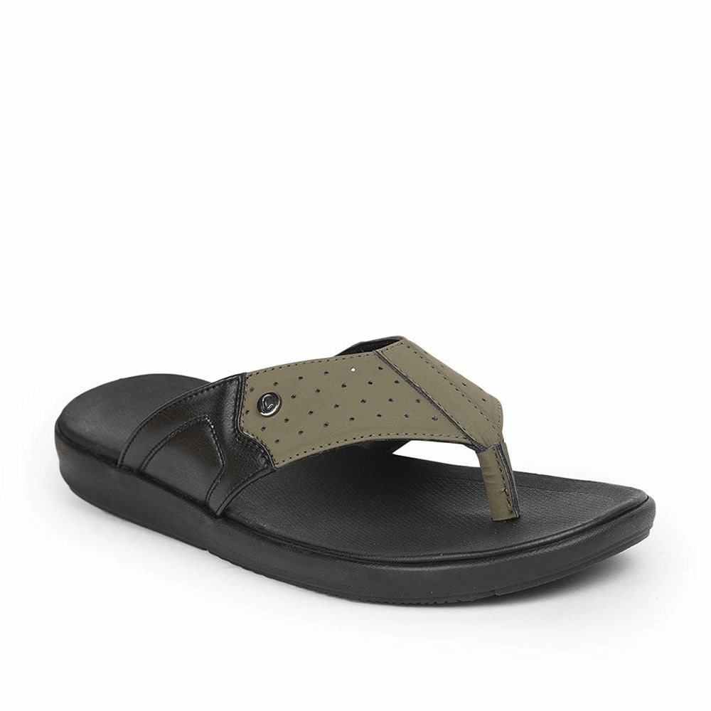 Coolers By Liberty LPM-436 Casual Olive Green Slippers & Flip-Flop For Men
