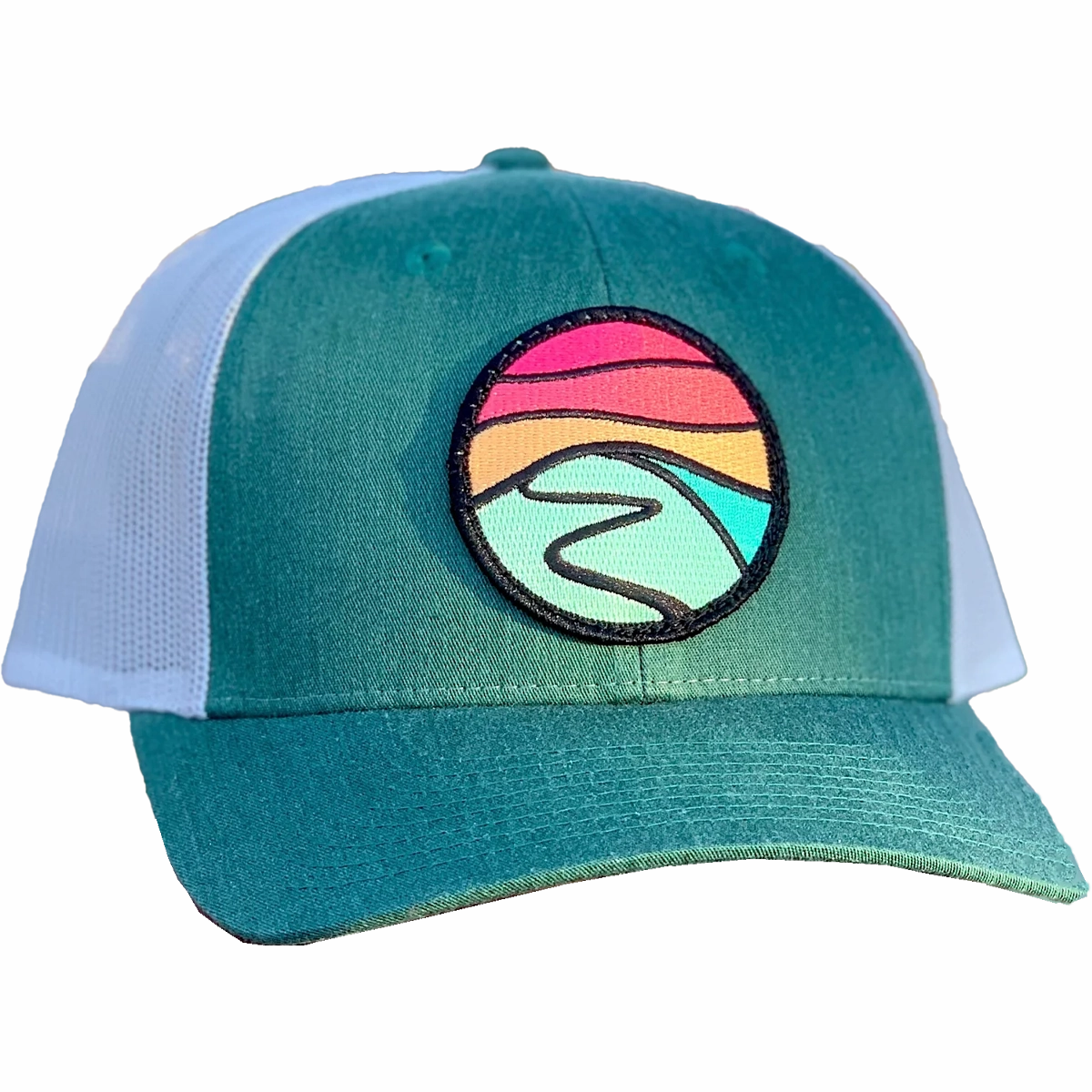Curved Brim Trucker with Hilltop Patch