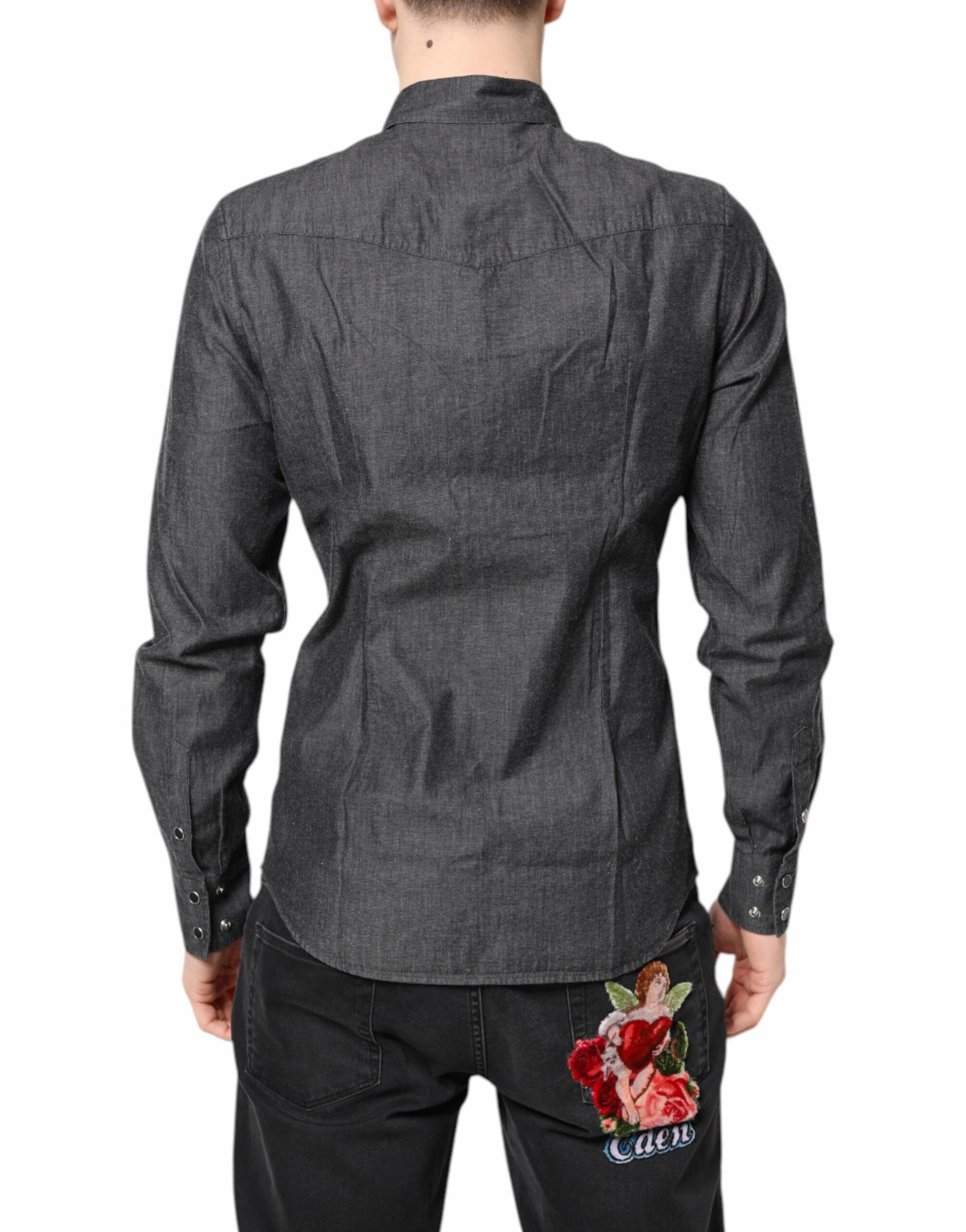 Dolce & Gabbana Cotton Long Sleeves Casual Men's Shirt