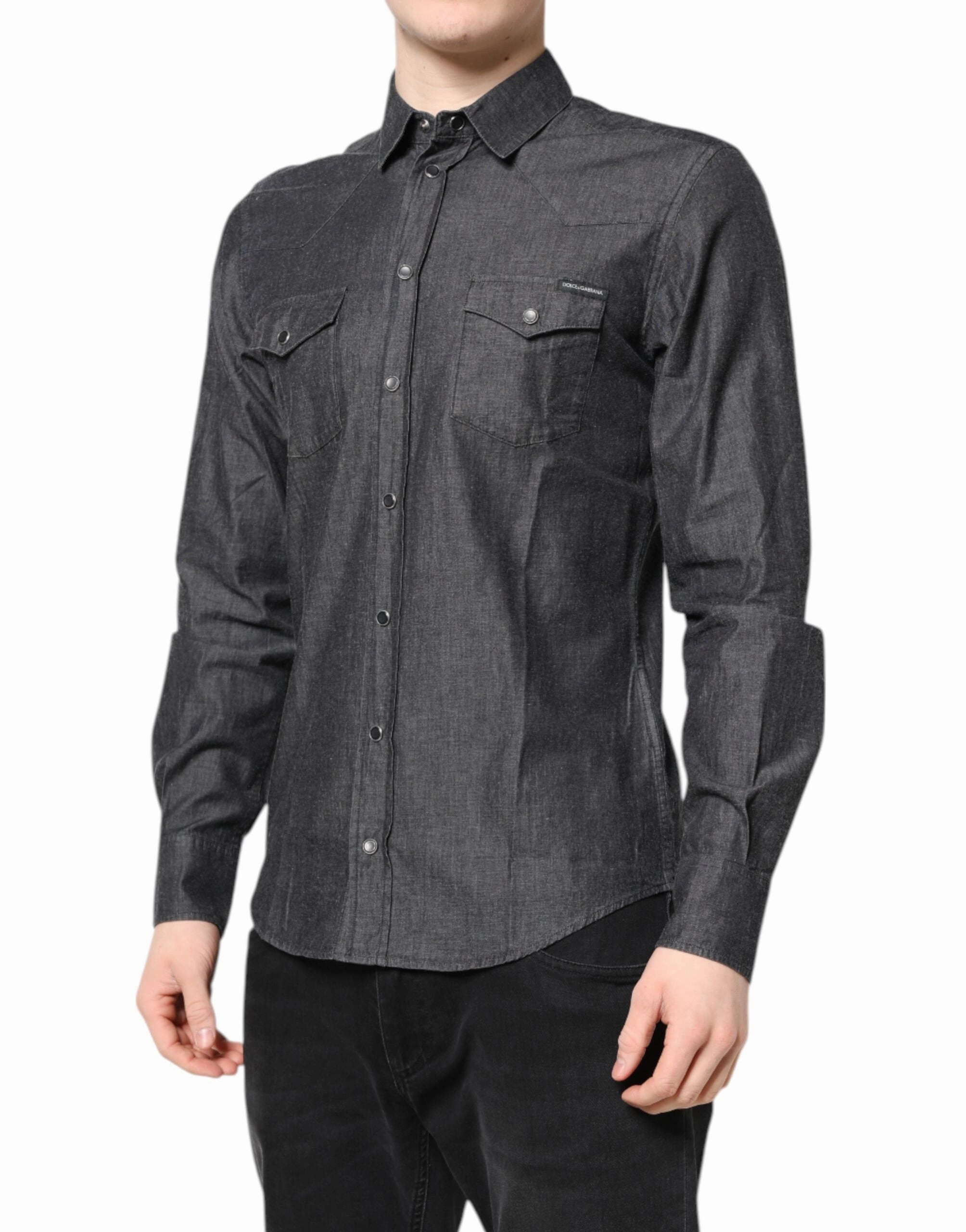Dolce & Gabbana Cotton Long Sleeves Casual Men's Shirt