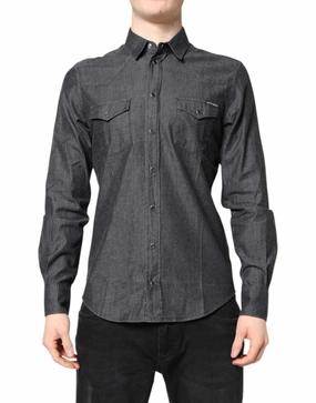 Dolce & Gabbana Cotton Long Sleeves Casual Men's Shirt