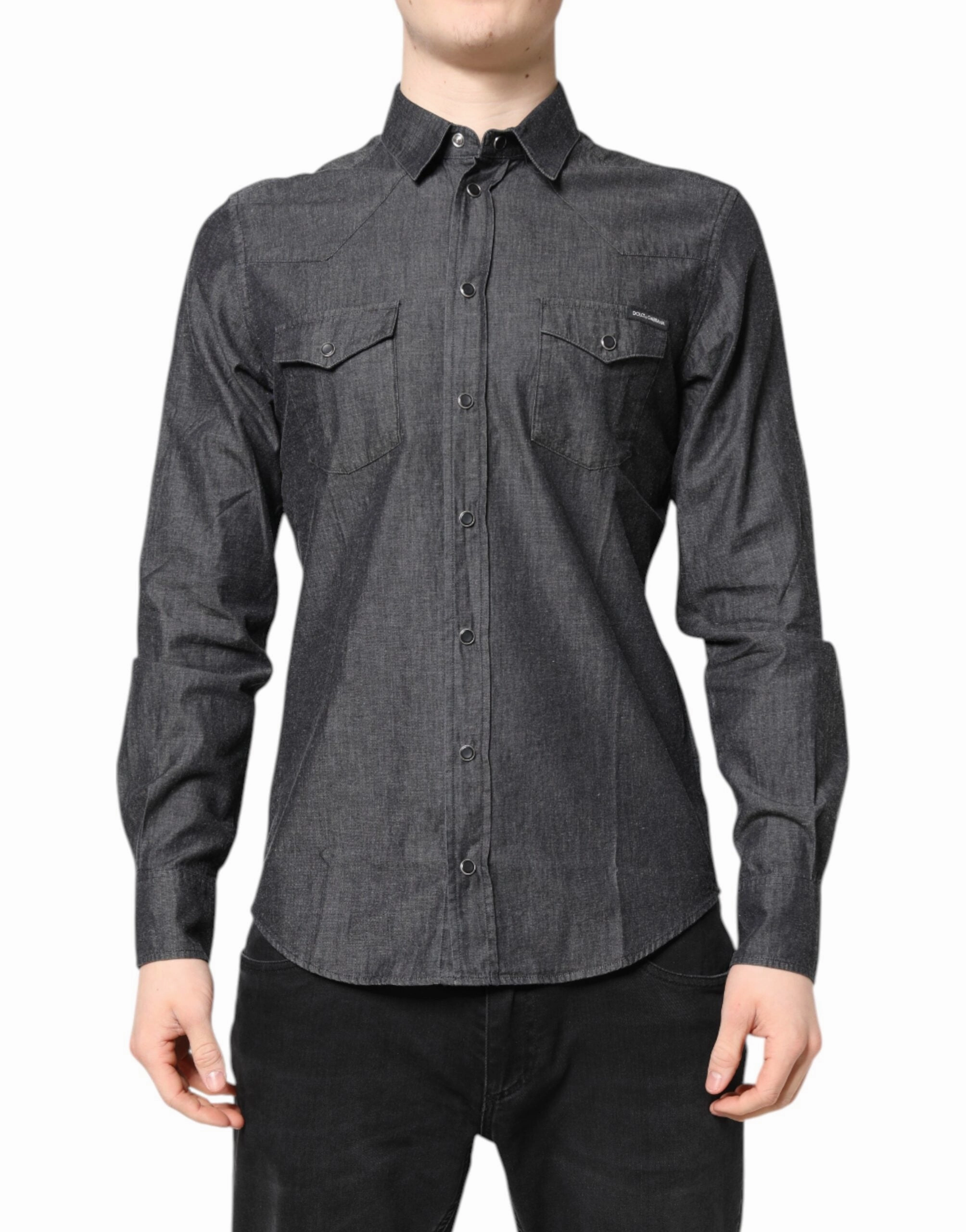 Dolce & Gabbana Cotton Long Sleeves Casual Men's Shirt
