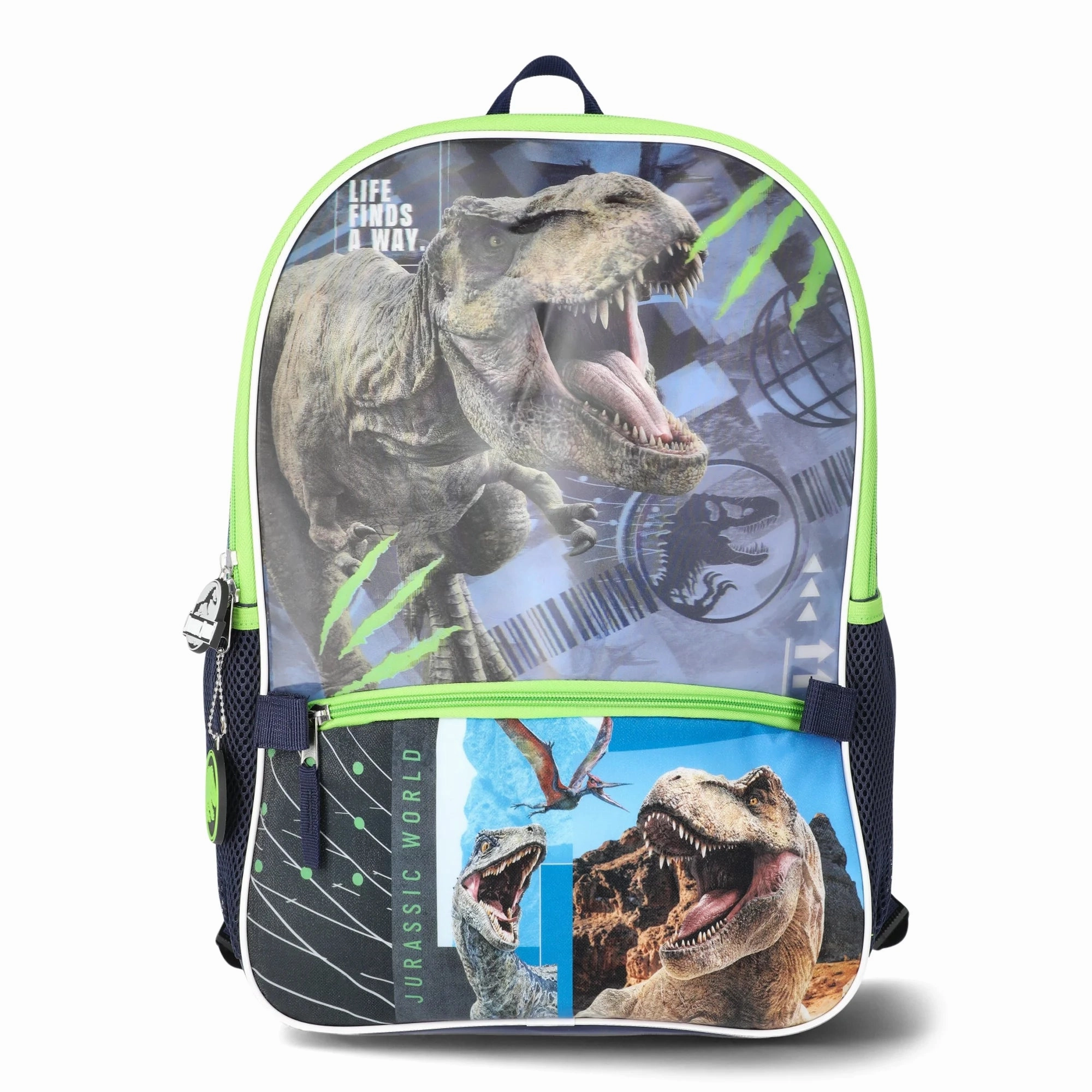 Fast Forward JRCFL37-W Universal Studio Jurassic Boys 17 Inch Backpack with Lunch Box, 2-Piece Set, Green
