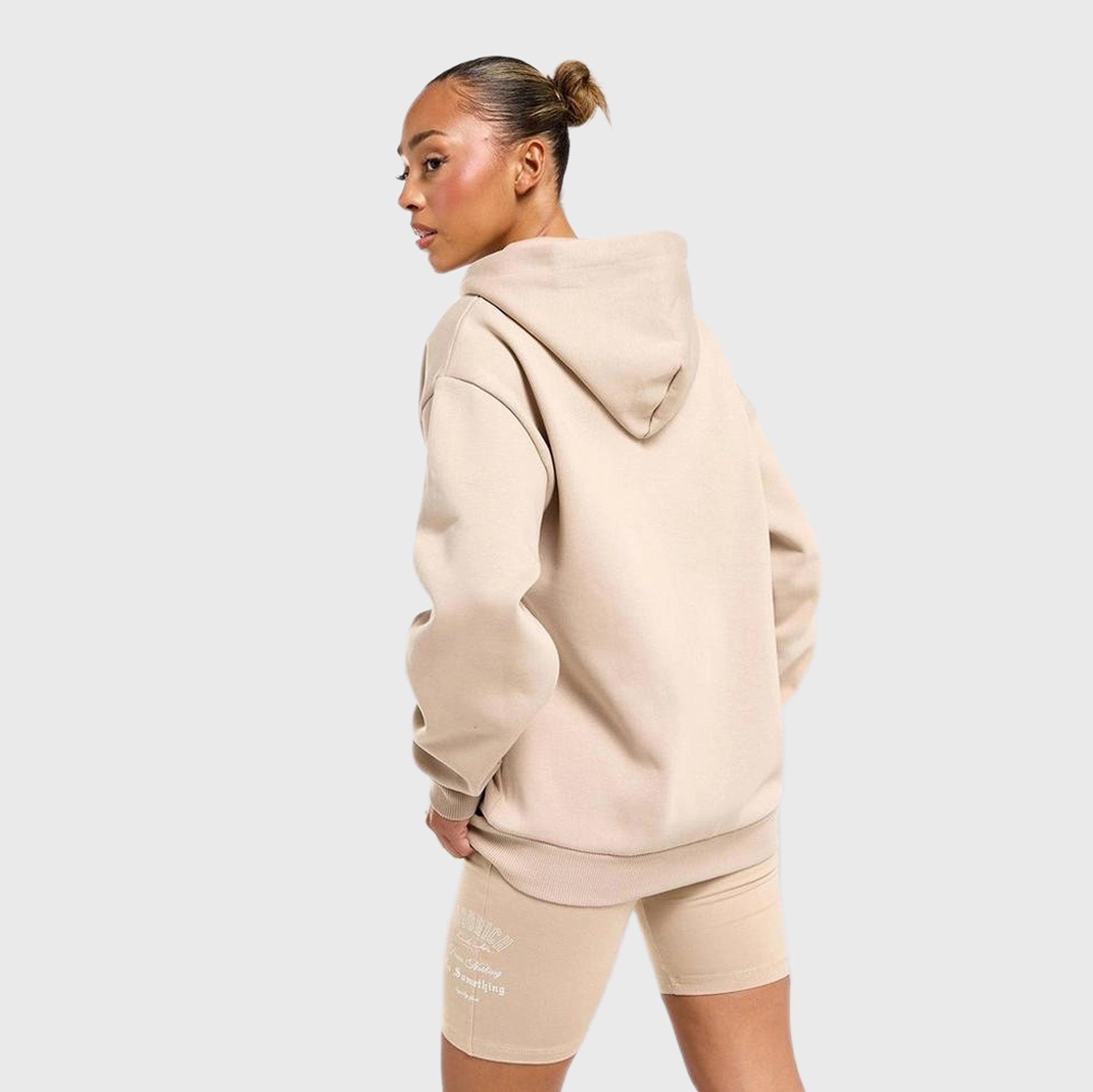 Hoodrich Women's Storm Full Zip Hoodie Oxford Tan / White