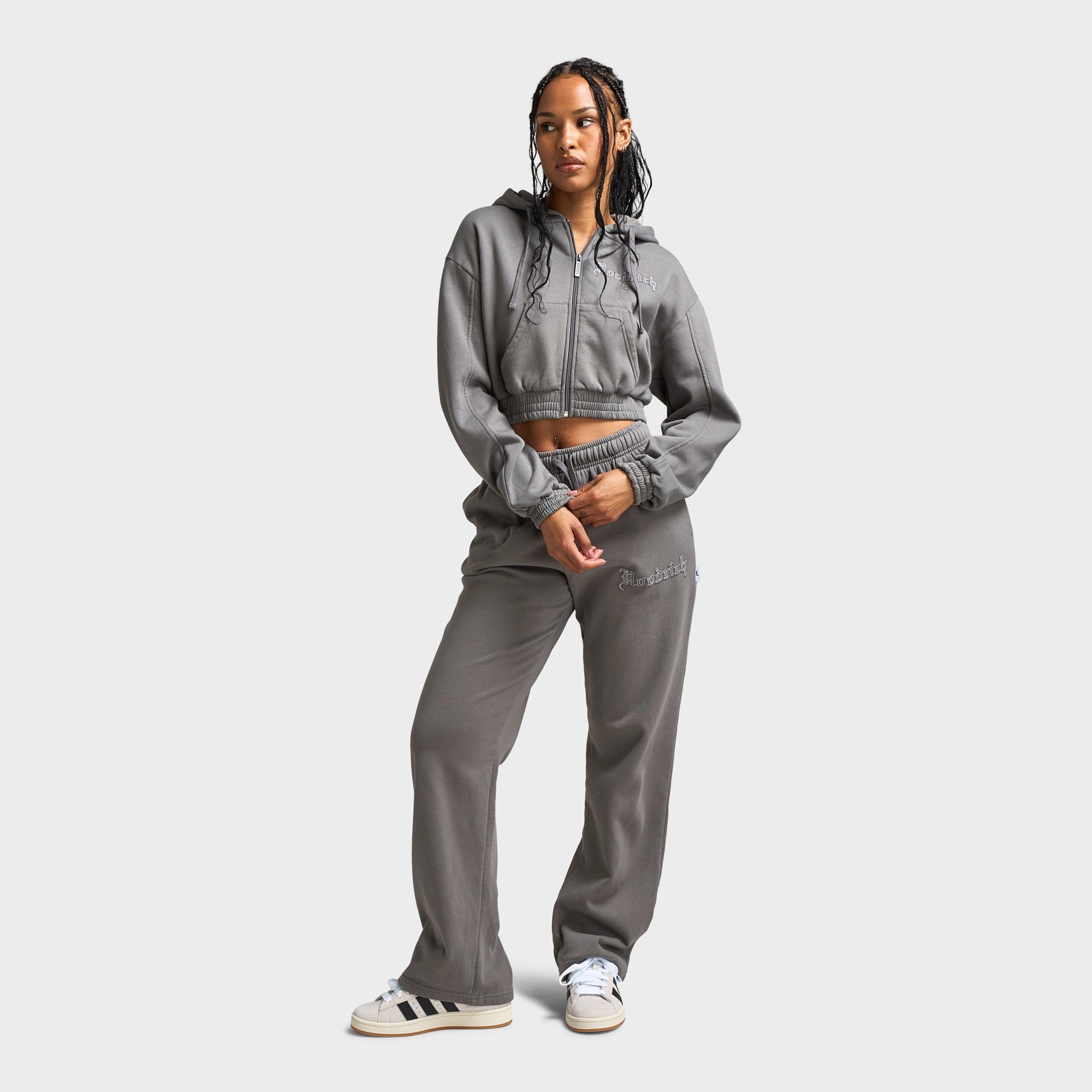 Hoodrich Women's Tagra Wide Leg Joggers Lava Smoke / Volcanic Ash - Harbour Mist