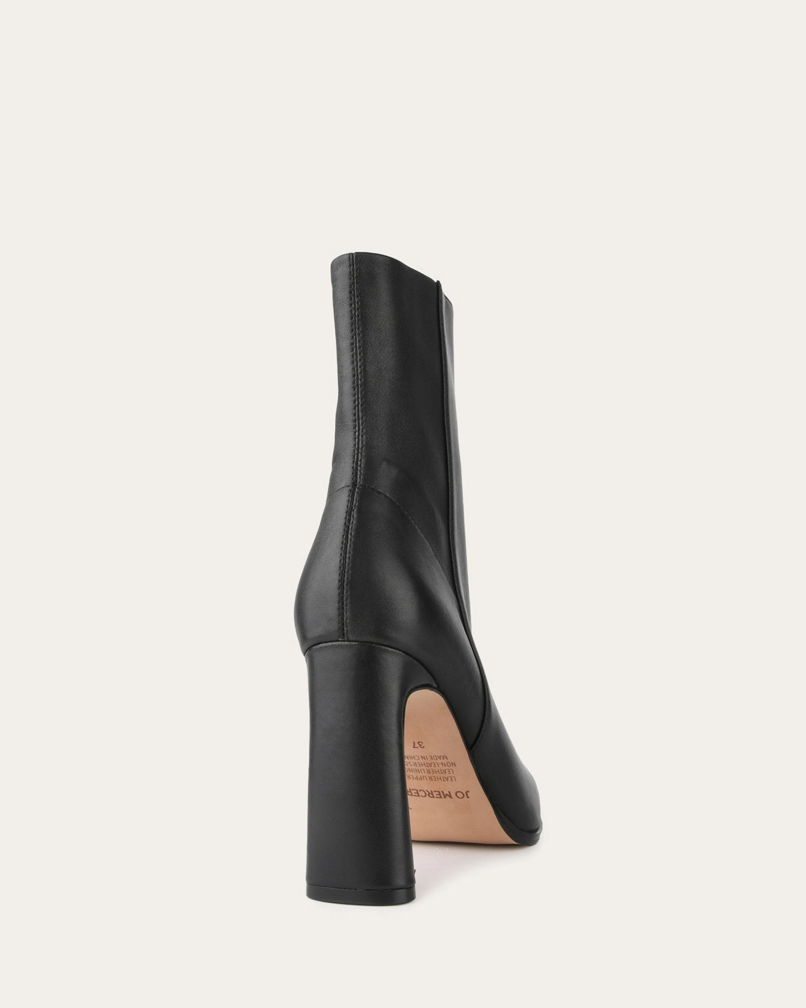 JEMIMA HIGH ANKLE BOOTS BLACK LEATHER