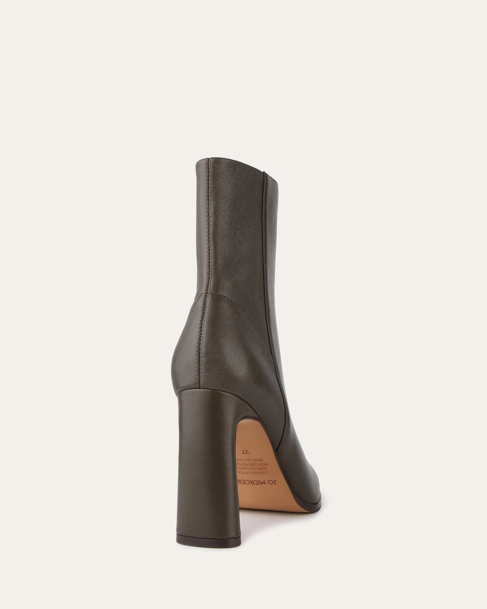 JEMIMA HIGH ANKLE BOOTS DARK OLIVE LEATHER