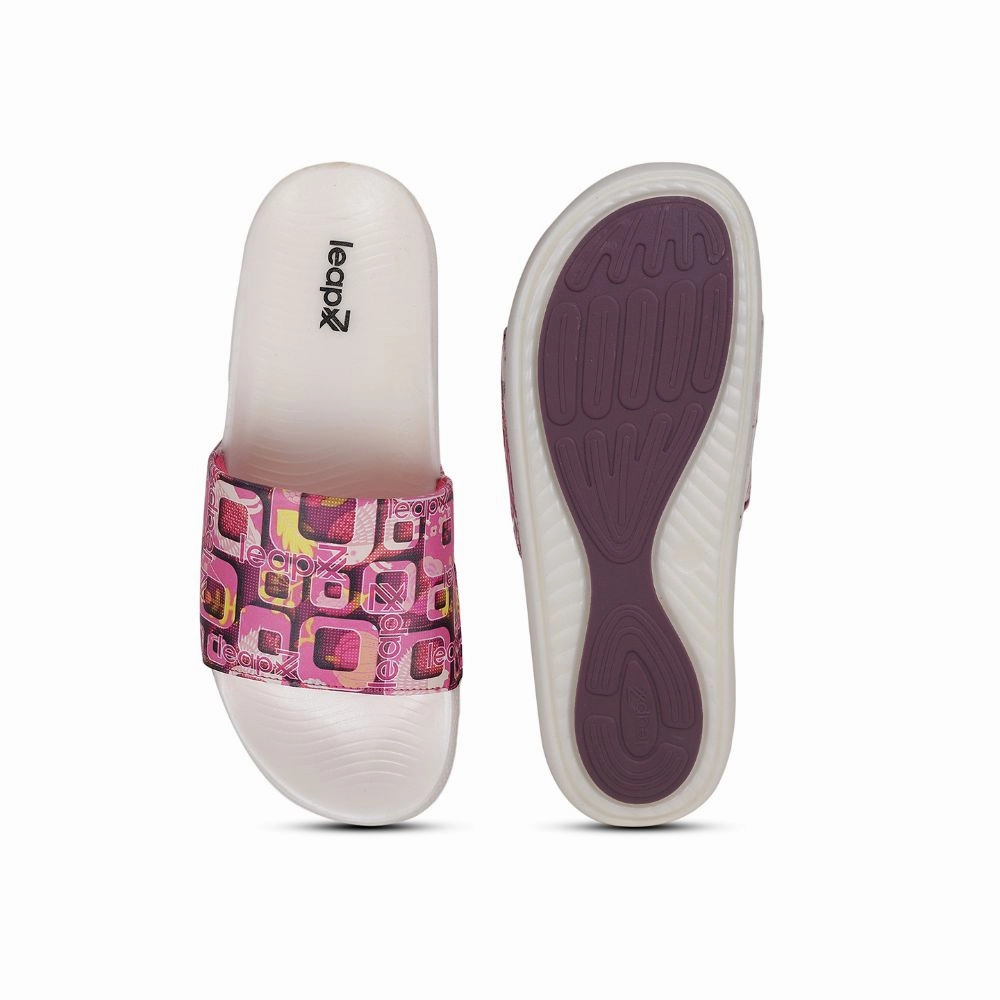 Leap7x Casual Pink Slides For Women NITWALK-1L By Liberty