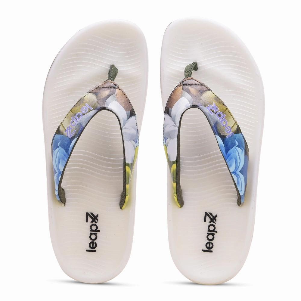 Leap7x Green Casual Flip-Flop For Women NITWALK-L3 By Liberty