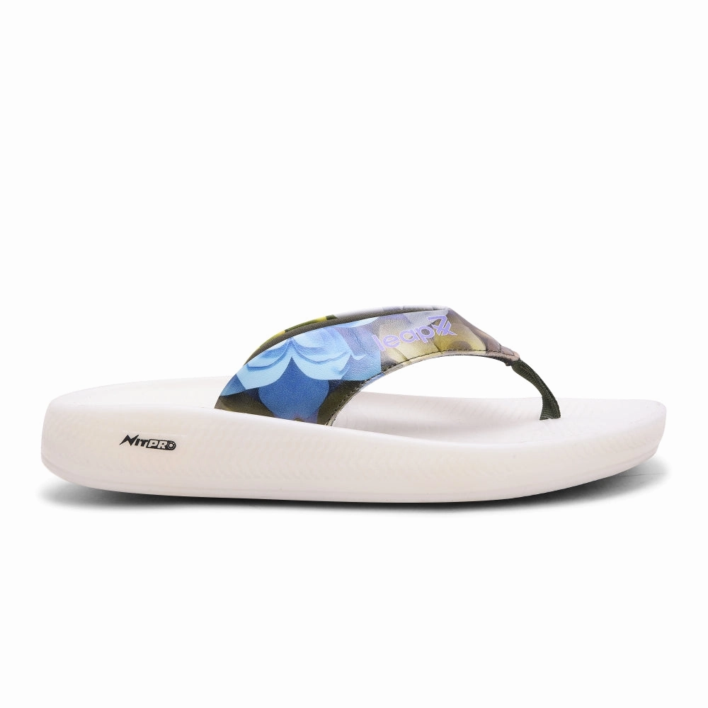 Leap7x Green Casual Flip-Flop For Women NITWALK-L3 By Liberty