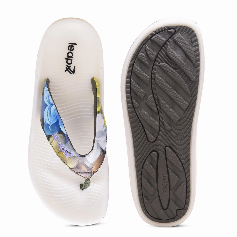 Leap7x Green Casual Flip-Flop For Women NITWALK-L3 By Liberty