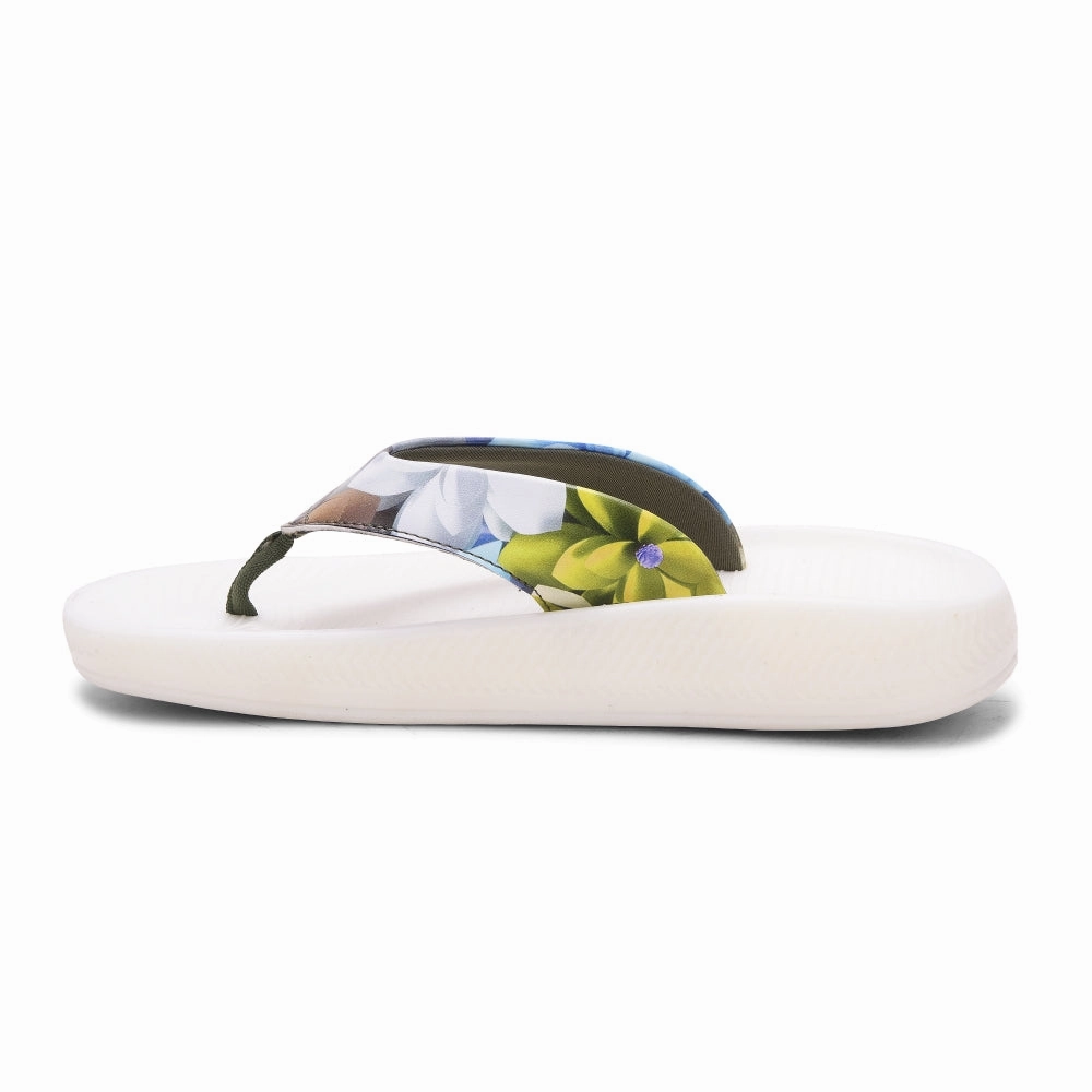 Leap7x Green Casual Flip-Flop For Women NITWALK-L3 By Liberty