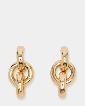 LOCK DROP EARRINGS GOLD