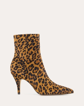 LOTTIE HIGH ANKLE BOOTS LEOPARD PRINT LEATHER