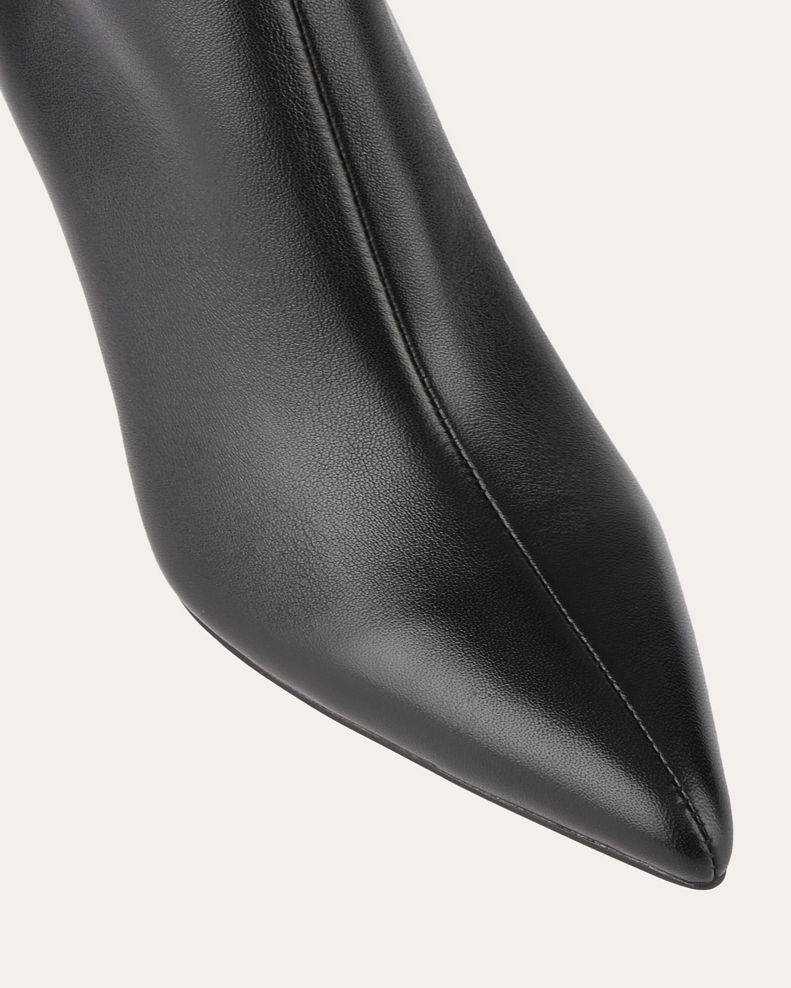 LOTUS KNEE BOOTS BLACK LEATHER