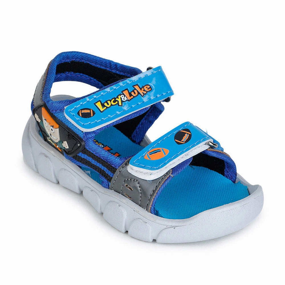 Lucy & Luke (Blue) Casual Sandal For Kids FLYNN-11 By Liberty