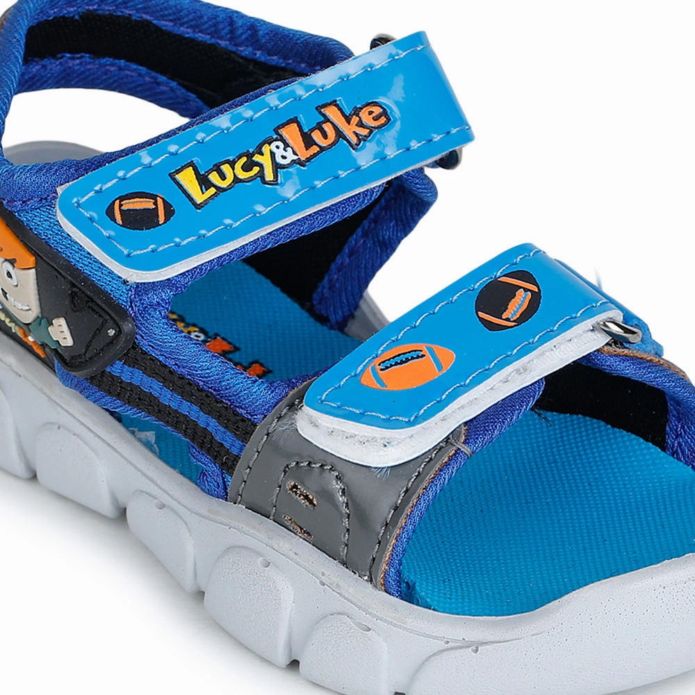 Lucy & Luke (Blue) Casual Sandal For Kids FLYNN-11 By Liberty