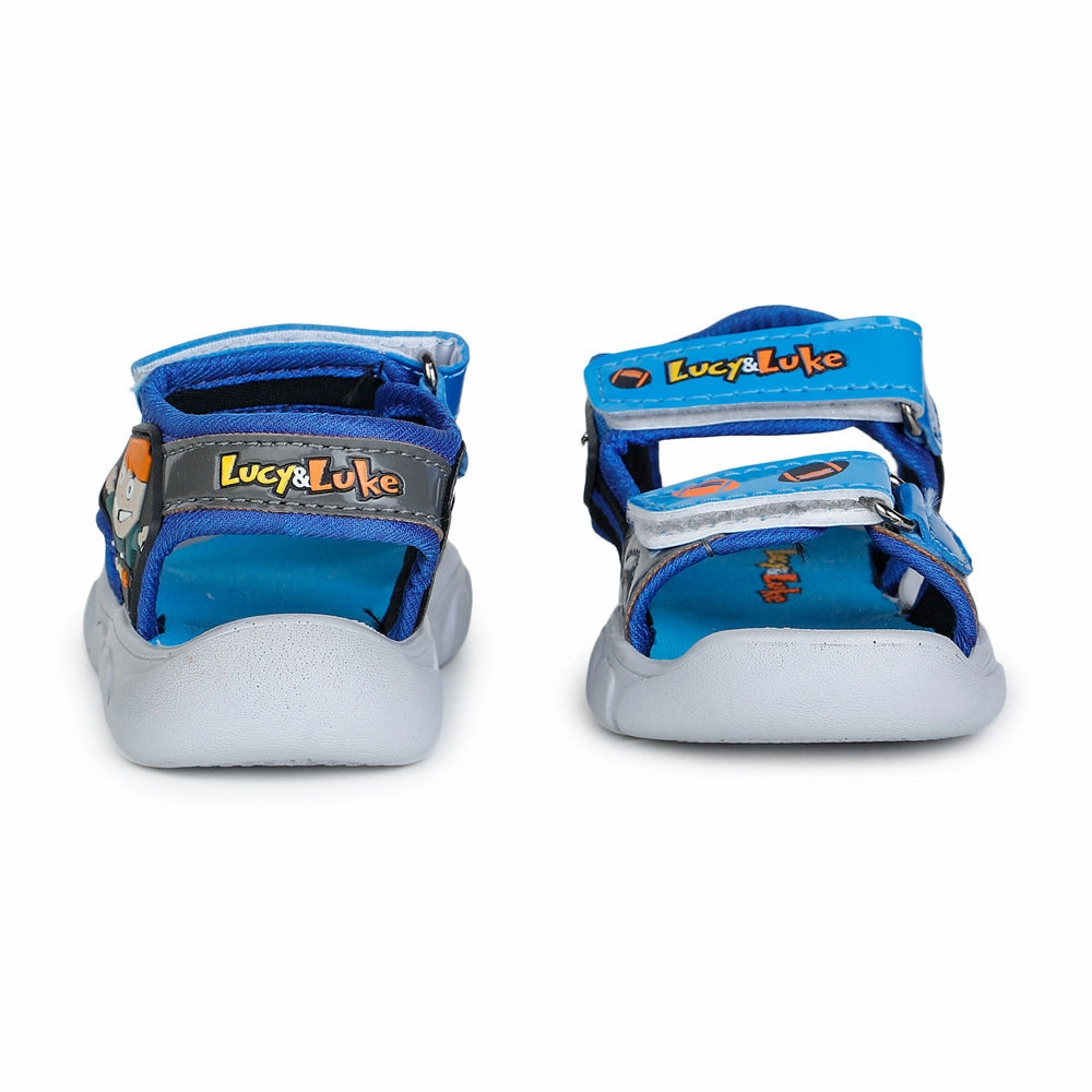 Lucy & Luke (Blue) Casual Sandal For Kids FLYNN-11 By Liberty