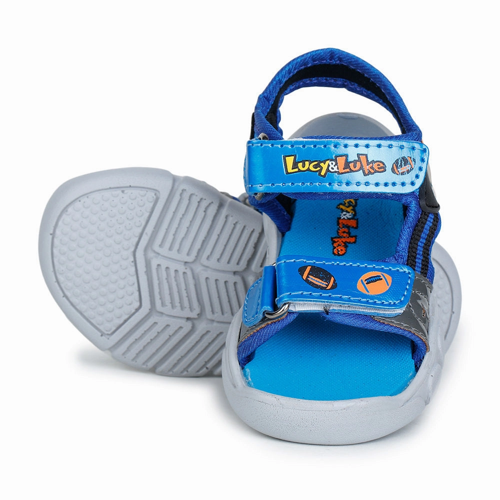 Lucy & Luke (Blue) Casual Sandal For Kids FLYNN-11 By Liberty