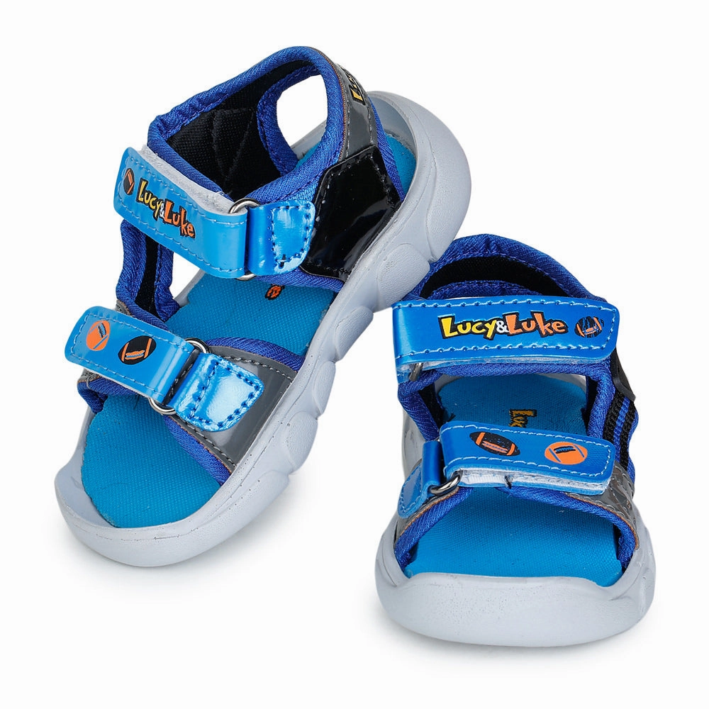 Lucy & Luke (Blue) Casual Sandal For Kids FLYNN-11 By Liberty
