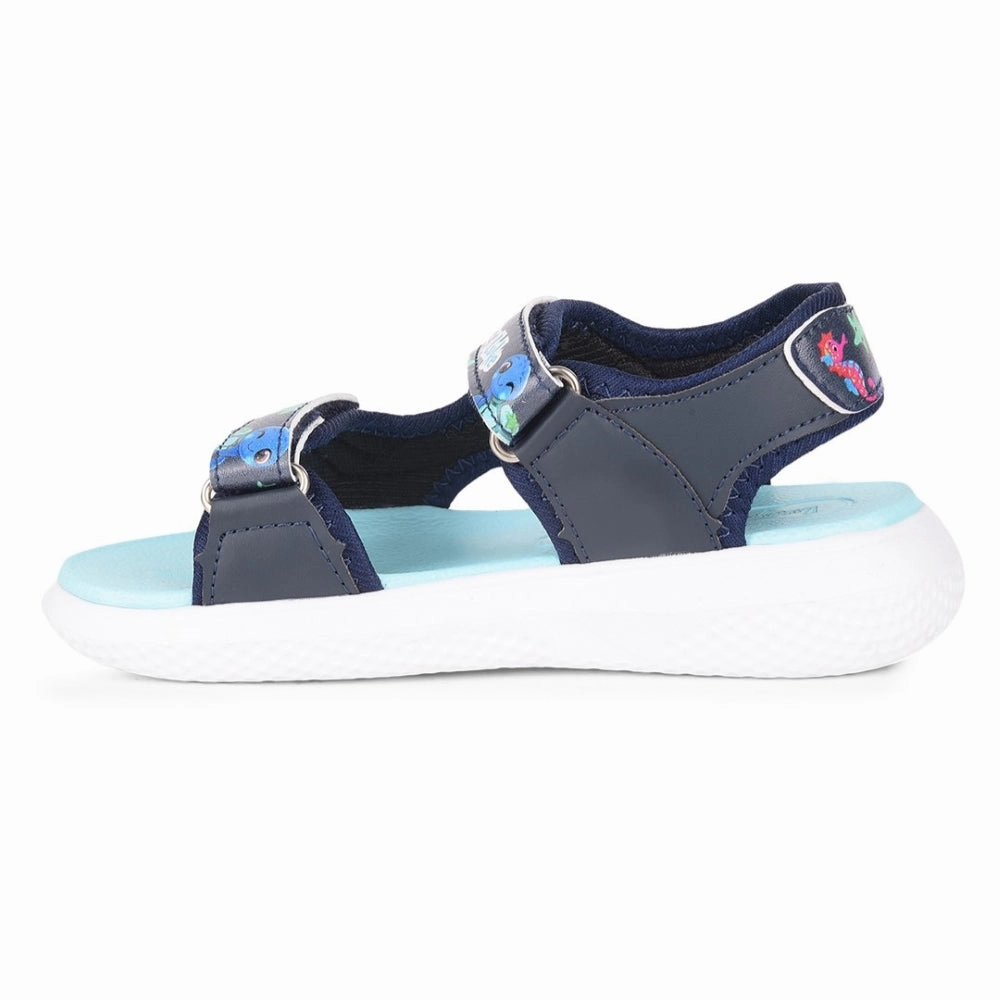 Lucy & Luke  Navy Blue Casual Sandal For Kids HIPPO-51 By Liberty