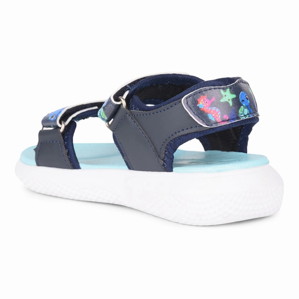 Lucy & Luke  Navy Blue Casual Sandal For Kids HIPPO-51 By Liberty