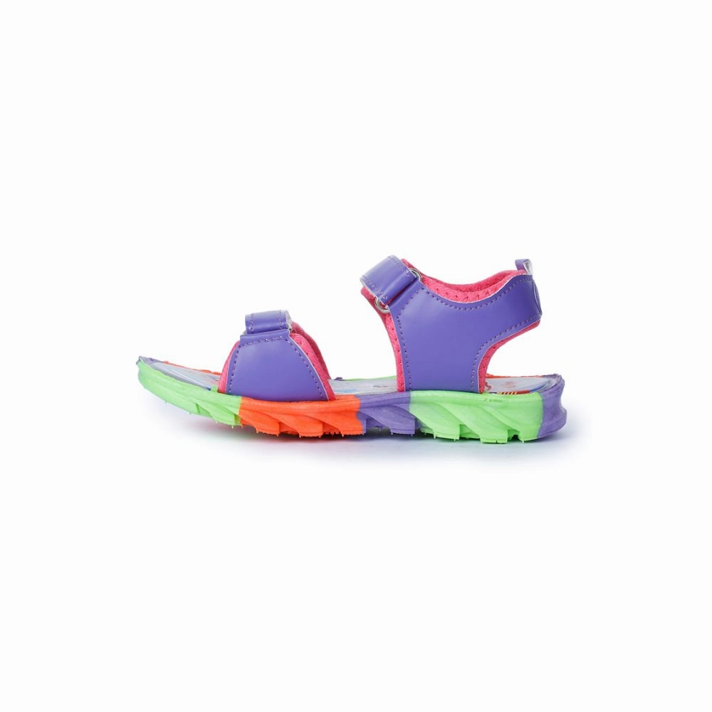 Lucy & Luke (Purple) Sporty Sandal For Kids KDL-004 By Liberty