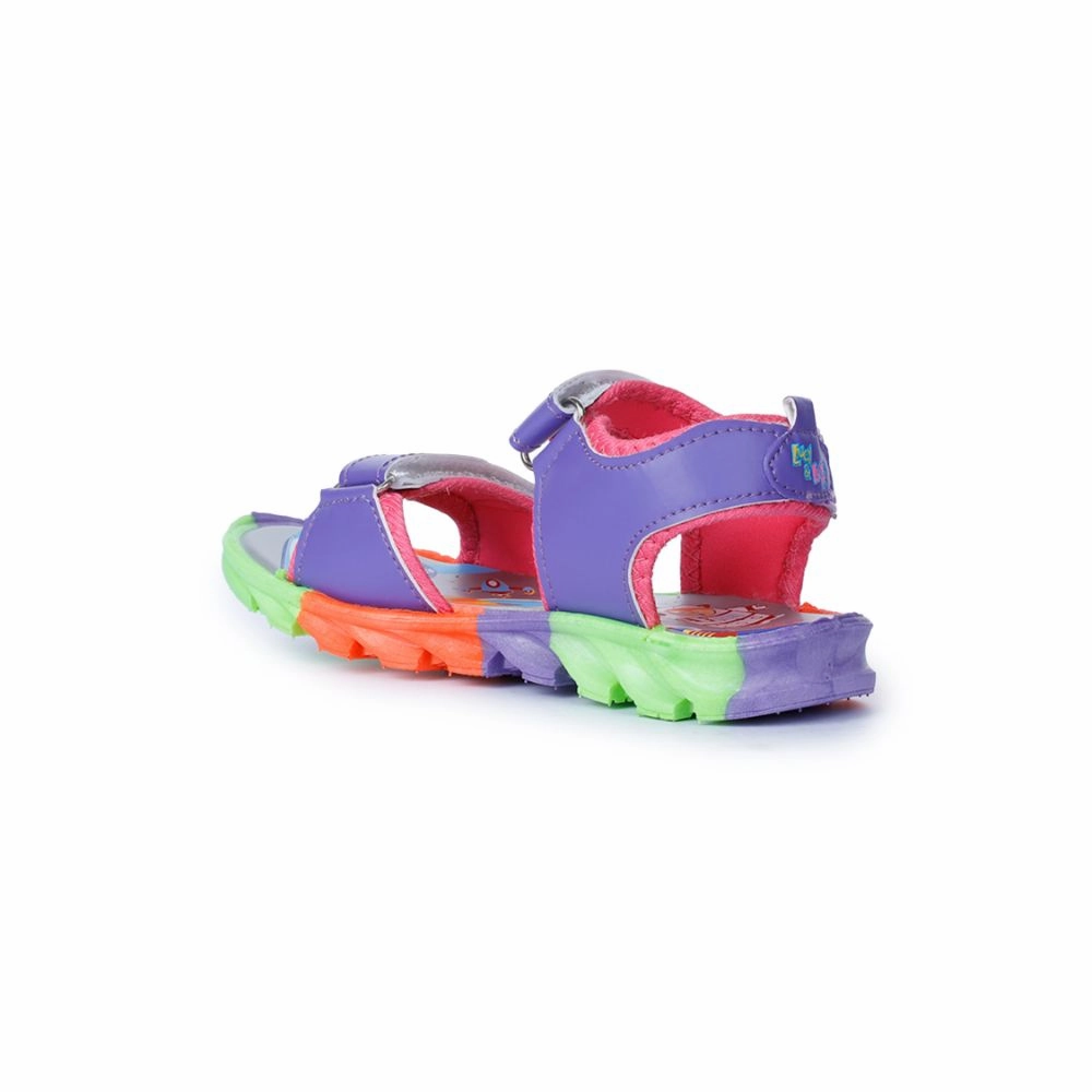 Lucy & Luke (Purple) Sporty Sandal For Kids KDL-004 By Liberty