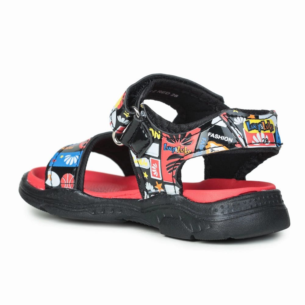 Lucy & Luke (Red) Casual Sandal For Kids RICKY-2 By Liberty