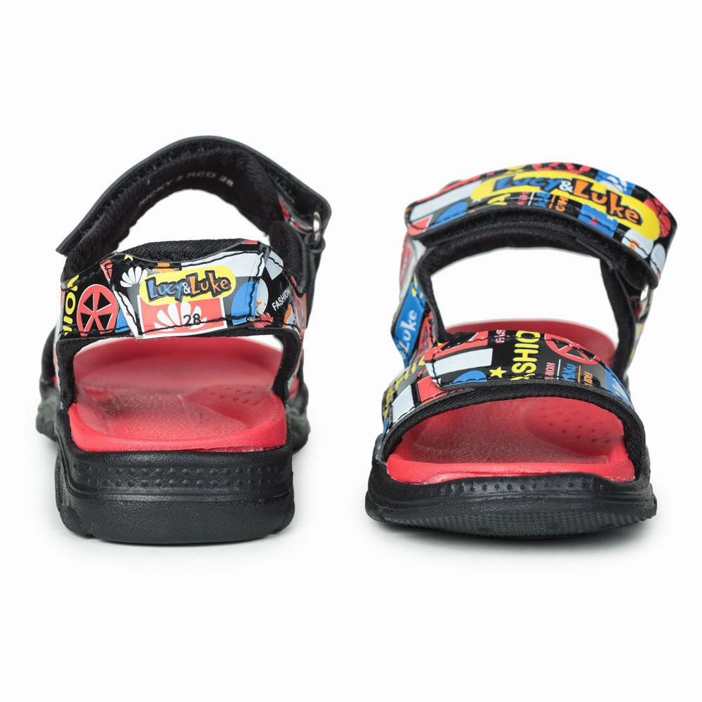 Lucy & Luke (Red) Casual Sandal For Kids RICKY-2 By Liberty