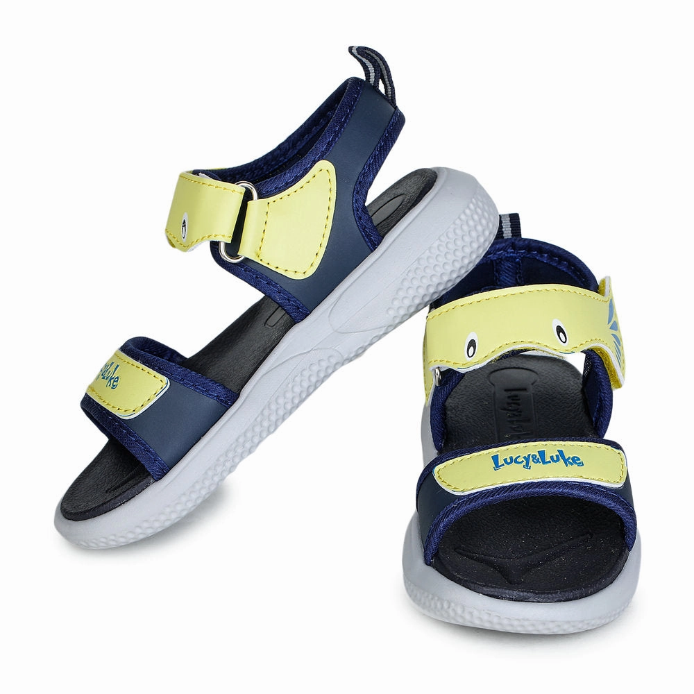 Lucy & Luke Yellow Casual Sandal For Kids HIPPO-1 By Liberty