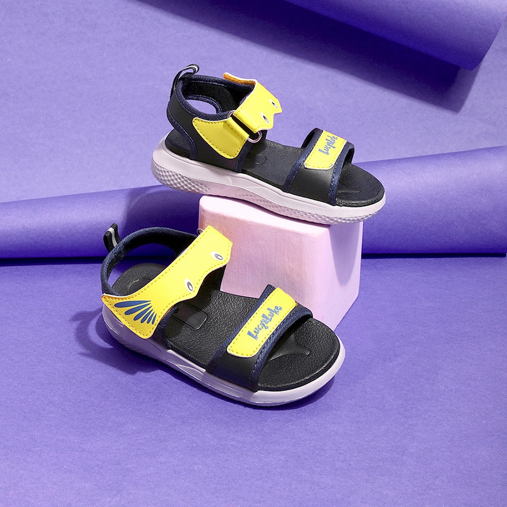 Lucy & Luke Yellow Casual Sandal For Kids HIPPO-1 By Liberty