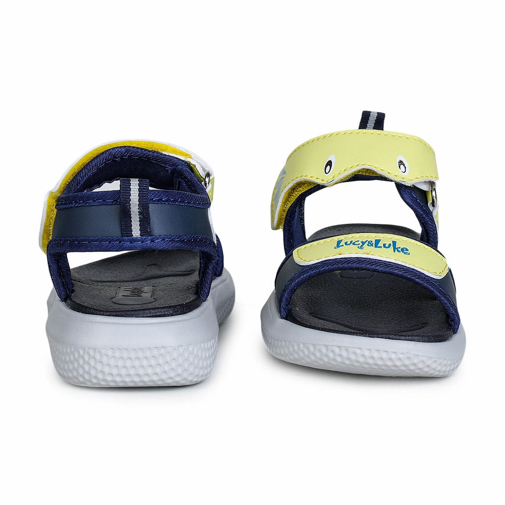 Lucy & Luke Yellow Casual Sandal For Kids HIPPO-1 By Liberty
