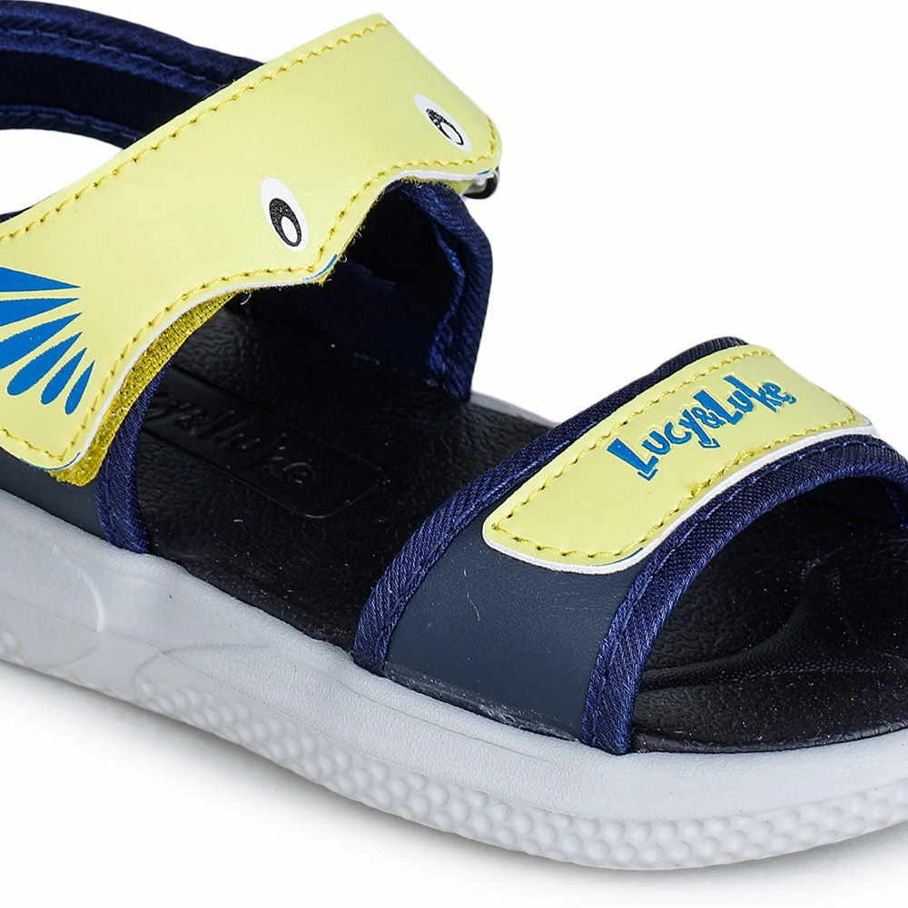 Lucy & Luke Yellow Casual Sandal For Kids HIPPO-1 By Liberty