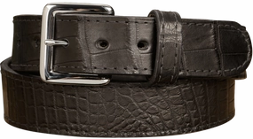Men's Black American Alligator Leather Belt
