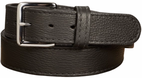 Men's Black American Bison Leather Belt