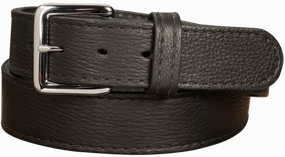 Men's Black American Bison Leather Belt