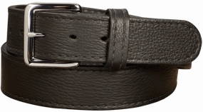 Men's Black American Bison Leather Belt