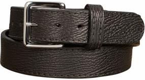 Men's Black Shark Leather Belt